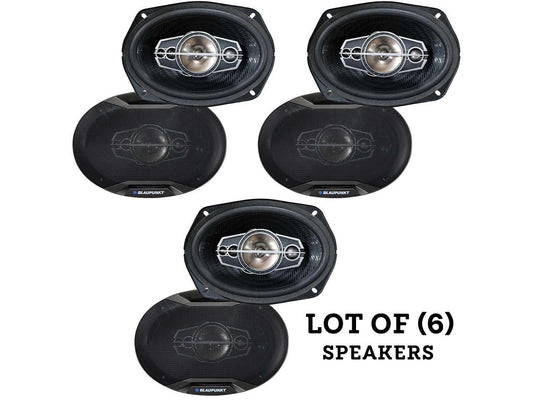 (Set of 3) BLAUPUNKT GTX695 6 x 9 5-Way Coaxial Car Speakers 750 Watts 4 Ohm