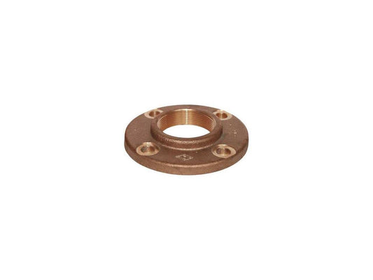 ZORO SELECT 4TJK3 Red Brass Flange, FNPT, 2 Pipe Size