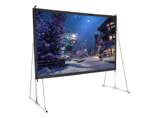 100 Portable Fast Folding Projector Screen 16:9 HD w/ Stand for Indoor Outdoor