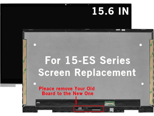 15.6 Replacement for HP ENVY x360 15m-es0xxx 15m-es1xxx 15m-es1013dx 15m-es1023dx M45452-001 M45453-001 1080P IPS LCD Display Touch Screen Assembly with Bezel